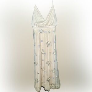 Lulus Floral Tulle Maxi Dress